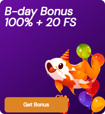 Geburtstagsbonus 100 % + 20 Freispiele